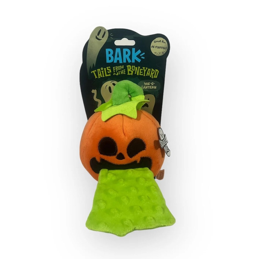 Bark Box Halloween Pumpkin Tales From The Boneyard Yak-O-Lantern Dog Toy Large